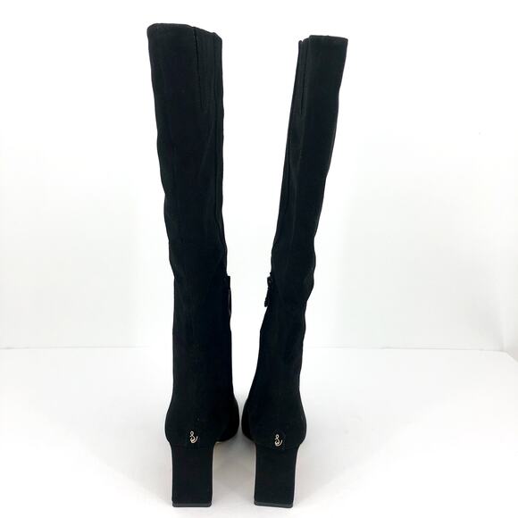 SAM EDELMAN Womens Sylvia Knee High Boots Size 7 Black Suede Pointed Toe NIB - Picture 8 of 10